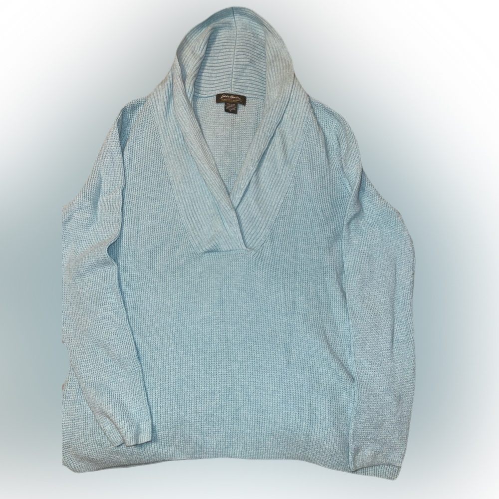 Eddie Bauer Light Blue Cowl Neck Sweater